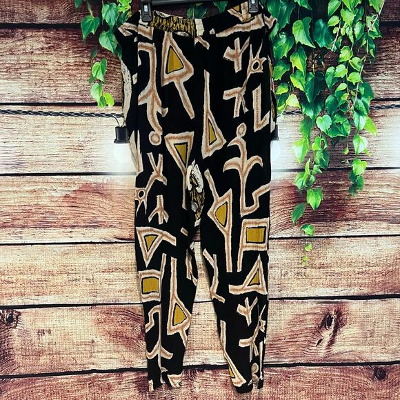 Gauze Aztec Boho Pants Straight Leg Harem Tribal Festival Concert XL XXL 2XL 3XL - Picture 5 of 6
